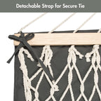 ANOW Portable Hammock Pad with Pillow, Replacement Hammock Pad, Grey | Heavy Duty Polyester Hammock Pad and Pillow Set, 2 Person Hammock Pad 76.8"x55" for Rope Hammock, Indoor Outdoor Use
