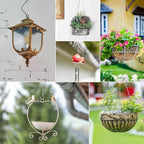 RIFNY 20 Inch Silver Chain for Hanging Plants, Small Plant Chains for Hanging Baskets Kits with Hooks for Bird Feeders Planters Billboards Lanterns Wind Chimes Ornaments Outdoor Indoor Use (5 PCS)