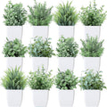 unittype 12 pcs small fake plants artificial faux, main product view