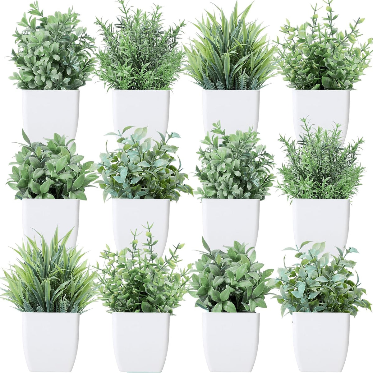 unittype 12 pcs small fake plants artificial faux, main product view