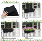 2PCS 30Inch Rectangle Window Box Liner Felt Planter Basket Liner Insert Black Plant Container Liners Non Woven Fabric Liner for Garden Fence Wall Railing Hanging Flower Pot - Avoid Bird Nesting