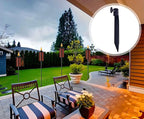 Outdoor Metal Stakes for Ground, Garden Stakes for Lights,Used for Replacement Metal Ground Spike in Live Flame Torches and Solar Lights-6.7 Inch (Black 6 Pack)