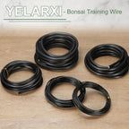 Bonsai Training Wire, 8mm x 9.8 ft Anodized Aluminum Floral Plant Training Wire Bendable Metal Stems Accessories for Gardening Branch Fixing Crafts (Black)