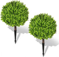 lewondr set of 2 artificial boxwood topiary ball, main product view