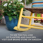 Classic Home and Garden Honeysuckle Resin Planters - Lightweight Indoor & Outdoor Plant Pots - UV-Resistant Plastic Flower Pots - Pot Planters for Flowers & Herbs (13" Tequila Sunrise)