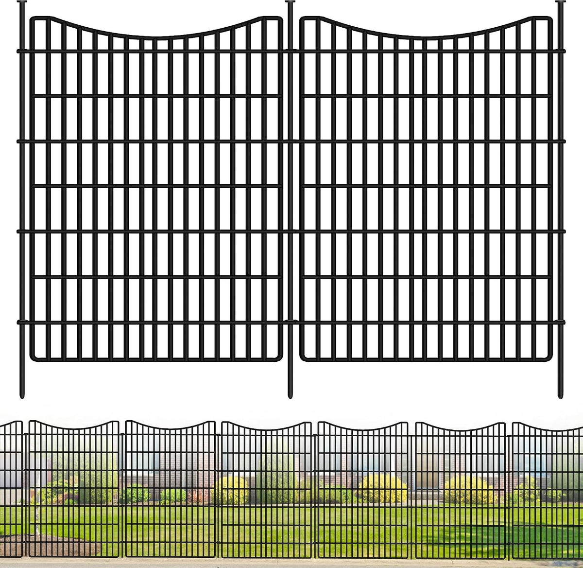 10 panels no dig outdoor garden fence for, main product view