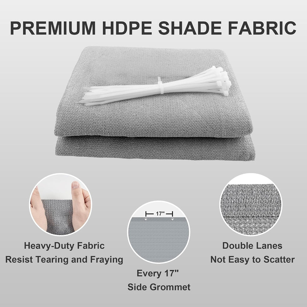 sunny guard shade cloth 8x24 ft sun shade, close-up detail