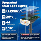 Solar Lights Outdoor, 5 Working Modes Solar Powered Spotlights for Yard, Waterproof Outside Solar Landscape Lights with 3 Color Temperatures, Bright LED Outdoor Lights for Garden Tree Pathway, 8-Pack