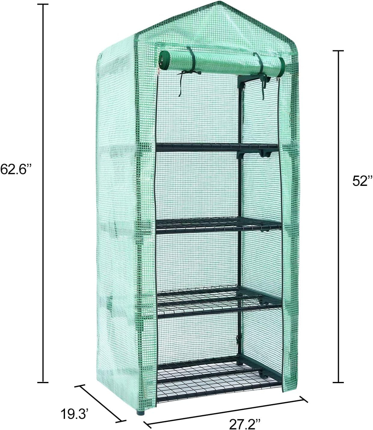 greenhouse, mini greenhouse for outdoors, 4 tier 28l, side view