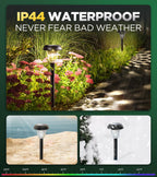 10 Pack Ultra Bright Solar Lights Outdoor Waterproof, from Dusk to Dawn Up to 12H Outdoor Solar Lights, Auto On/Off Solar Powered Garden Pathway Lights, Landscape Lighting Decorative for Yard, Patio