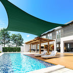 Quictent 185GSM HDPE Sun Shade Sail Canopy Green 98% UV-Blocked for Patio Outdoor Activities with Hardware Kits (24'x24')