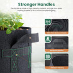 jorvila 5-pack 30 gallon grow bags, side view