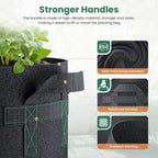 jorvila 10-pack 5 gallon grow bags, close-up detail