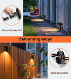 MEIKEE 9W LED Landscape Lights, 120V Landscape Lighting with US 3-Prong Plug, Warm White IP66 Waterproof Outdoor Garden Spotlights for Path Yard Walkway (2 Pack)