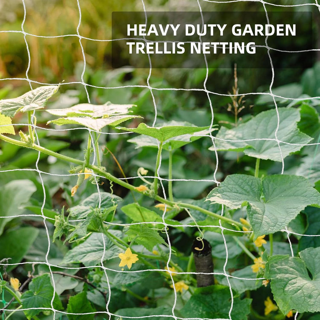 trellis netting, pdgrow heavy duty garden trellis netting, side view
