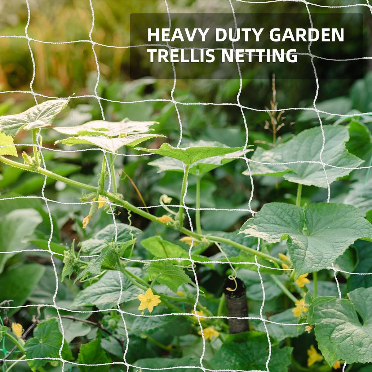 trellis netting, pdgrow heavy duty garden trellis netting, side view