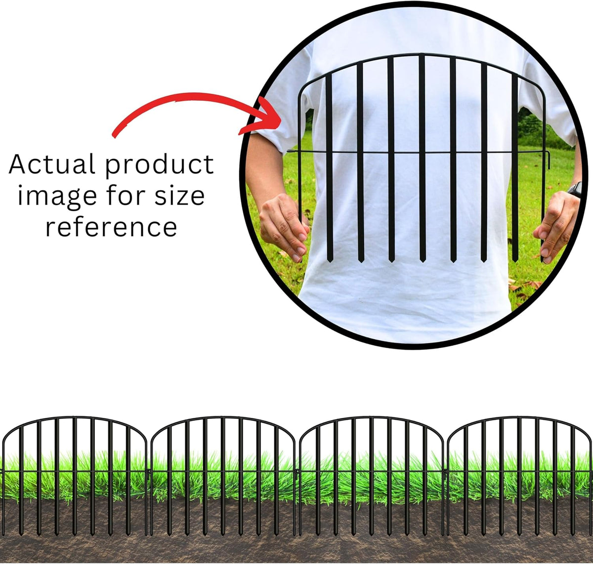 shoplala decorative fence (20 panels) 13in(l) x 16.5in(h), close-up detail