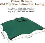 SCOCANOPY Forest Green Ripstop Replacement Top Fit for Lowe's Allen Roth 10X12 Gazebo Model #GF-12S004B-1/ GF-12S004BTO
