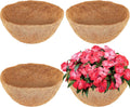 LCHUANG Coco Liners for Planters - 4 Pack 12 Inch Round Hanging Basket Liners, 100% Natural Coconut Fiber Replacement Liners for Hanging Baskets Planters Flowers, Plants, Vegetables (12'' Pack of 4)