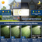 Solar Spot Lights Outdoor,6 Pack/56 LED Outdoor Lights for Yard Waterproof IP68, 4 Lighting Modes Solar Landscape Spotlights, Auto On/Off Solar Powered Flood Lights Garden Pathway,Cool White