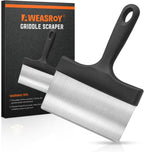 Heavy Duty Griddle Scraper for Blackstone with 5" Handle | Sturdy Food Scraper Tool Kitchen for Blackstone Grill Accessories,Outdoor Barbecue Turners Tools