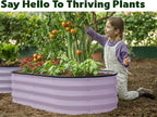 Plant & Plot Galvanized Raised Garden Beds Outdoor // 4×2×1 ft Planter Raised Beds for Gardening, Vegetables, Flowers // Large Metal Garden Box (Lavender)