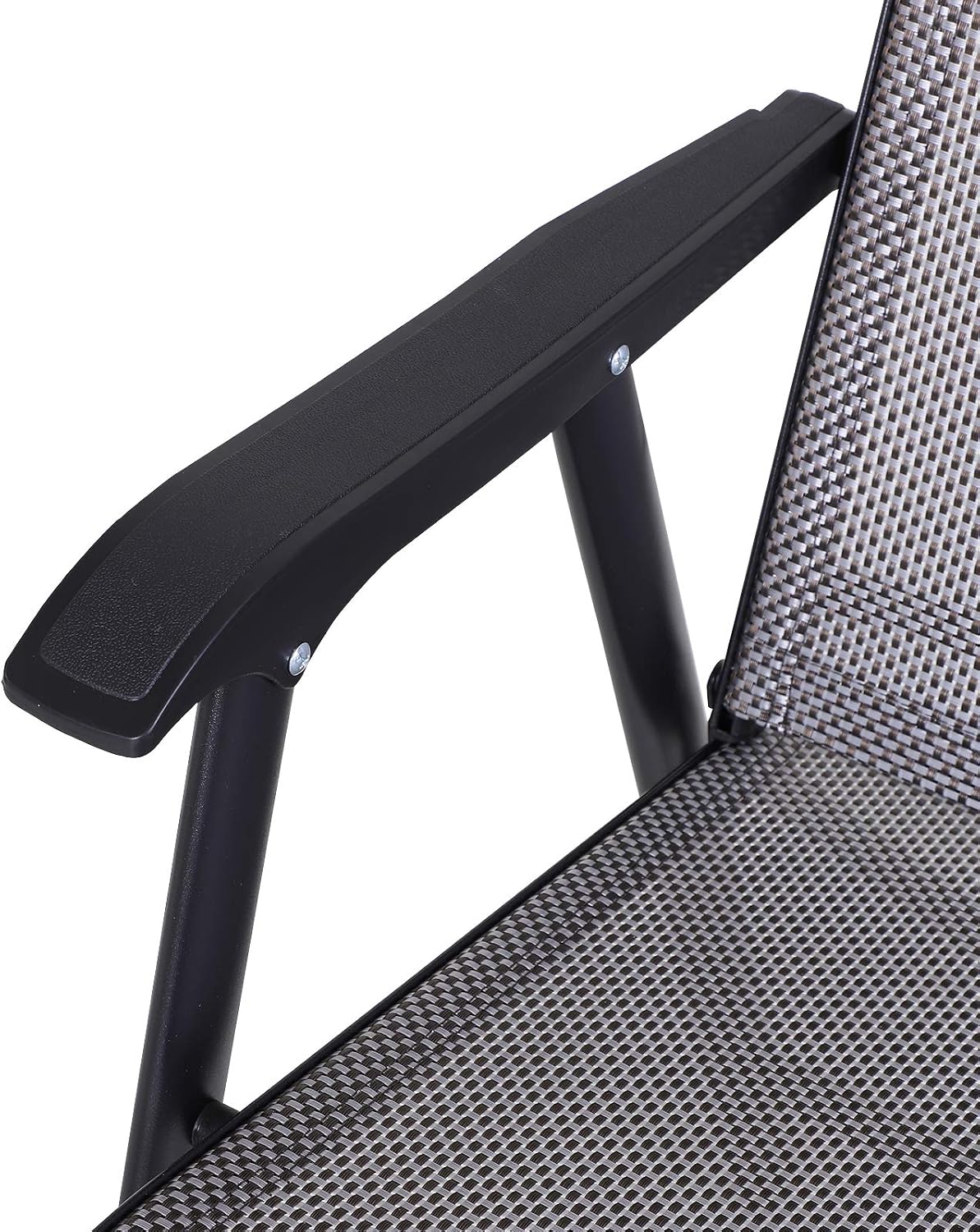 Outsunny Folding Outdoor Patio Chairs Set of 4 Stackable Portable for Deck, Garden, Camping and Travel