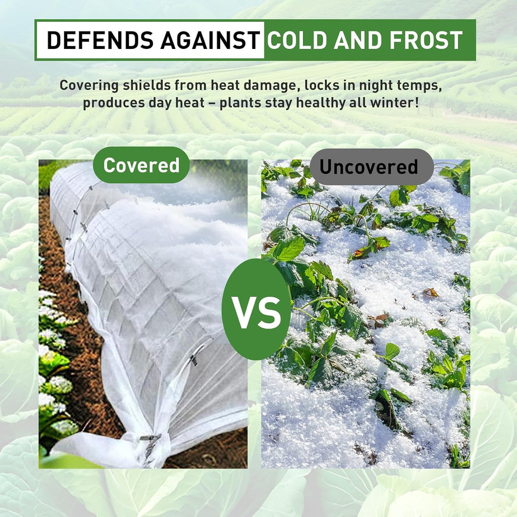10ft x 50ft plant covers freeze protection showing dimensions