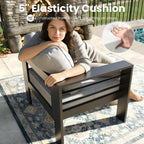 5 pieces modern aluminum patio furniture set, outdoor shown in use