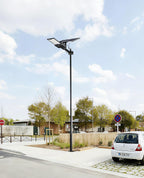 JAYNLT 16.5 Ft Heavy Duty Metal Street Light Pole, Outdoor Lamp Post | Adjustable street light pole,suitable for solar street lights, sturdy pole for parking lots and farm,light not included