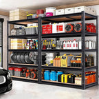 Heavy Duty Garage Shelving,5-Tier Metal Storage Shelves,2400LBS Shelving Unit,Adjustable Shelving Rack, Standing Shelf Units for Garage Storage Warehouse,28''×12''×60''