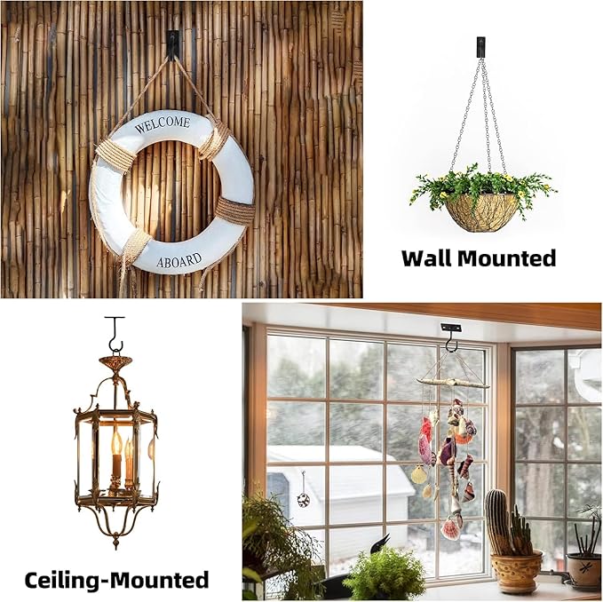 6inch Plant Hooks 50Pack Hanging Plant Bracket Metal Plant Hanger Black