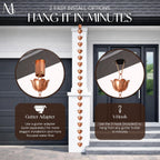 monarch rain chains pure copper lotus cup rain, package contents