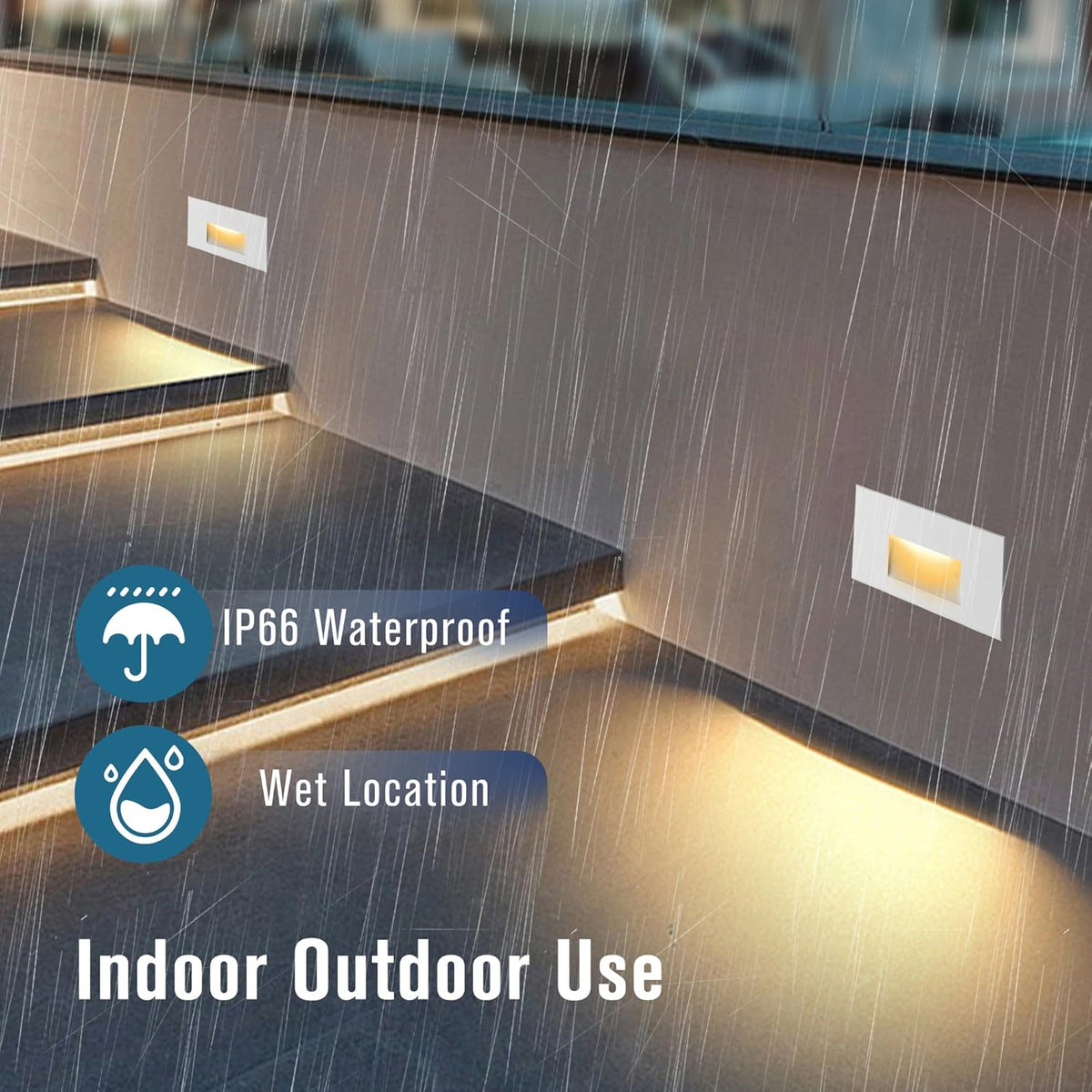step lights outdoor indoor stair lights 120v dimmable showing dimensions