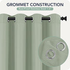 Outdoor Curtains for Patio Waterproof 6 Panels - Windproof, Privacy, Weatherproof Outside Drapes for Gazebo Pergola Porch, Grommet Top and Tab Bottom, 54x95 Inch, Sage Green