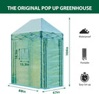 solayis pop up greenhouse, 6x4 ft portable walk shown in use