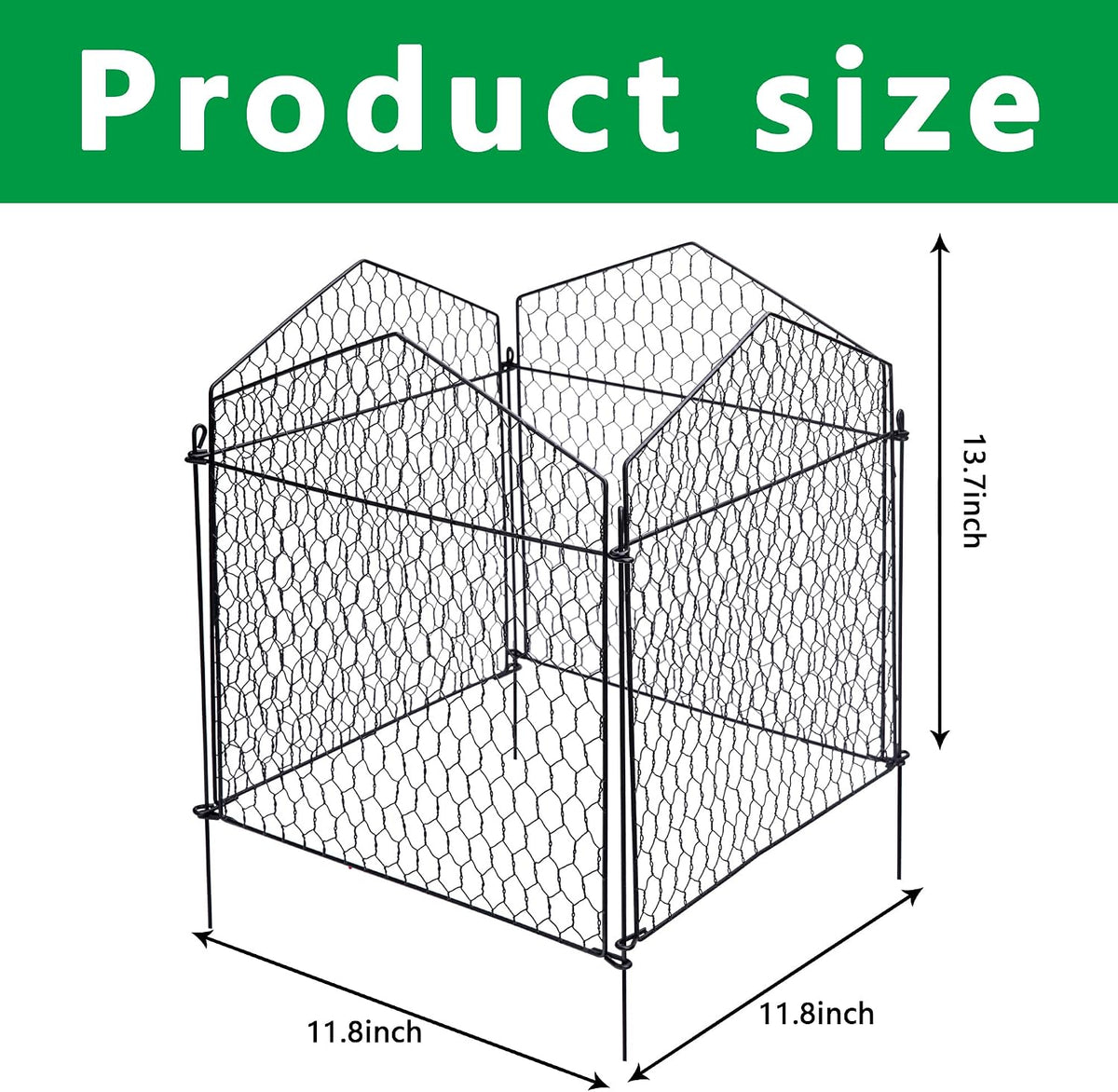 decohs 4 packs chicken wire cloche plant protectors shown in use
