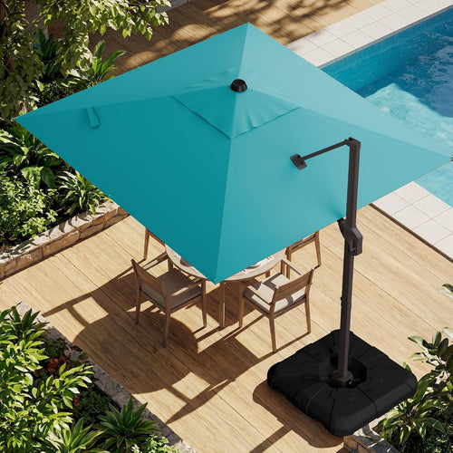 10x10ft cantilever outdoor umbrella, 360° rotating large offset, main product view