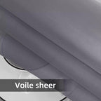 SpaceDresser Waterproof Outdoor Sheer Curtains for Patio - 4 Panels Rod Pocket Indoor Voile Sheer Curtain for Living Room,52W x 120L inch,Grey