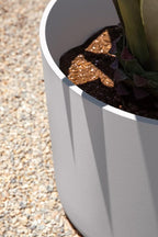Veradek Mason Series Lima Planter - Round Planter for Indoor or Outdoor Porch/Garden | Made from Plastic-Stone Composite with Drainage Holes | Modern Décor for Succulents, Flowers, Small Plants