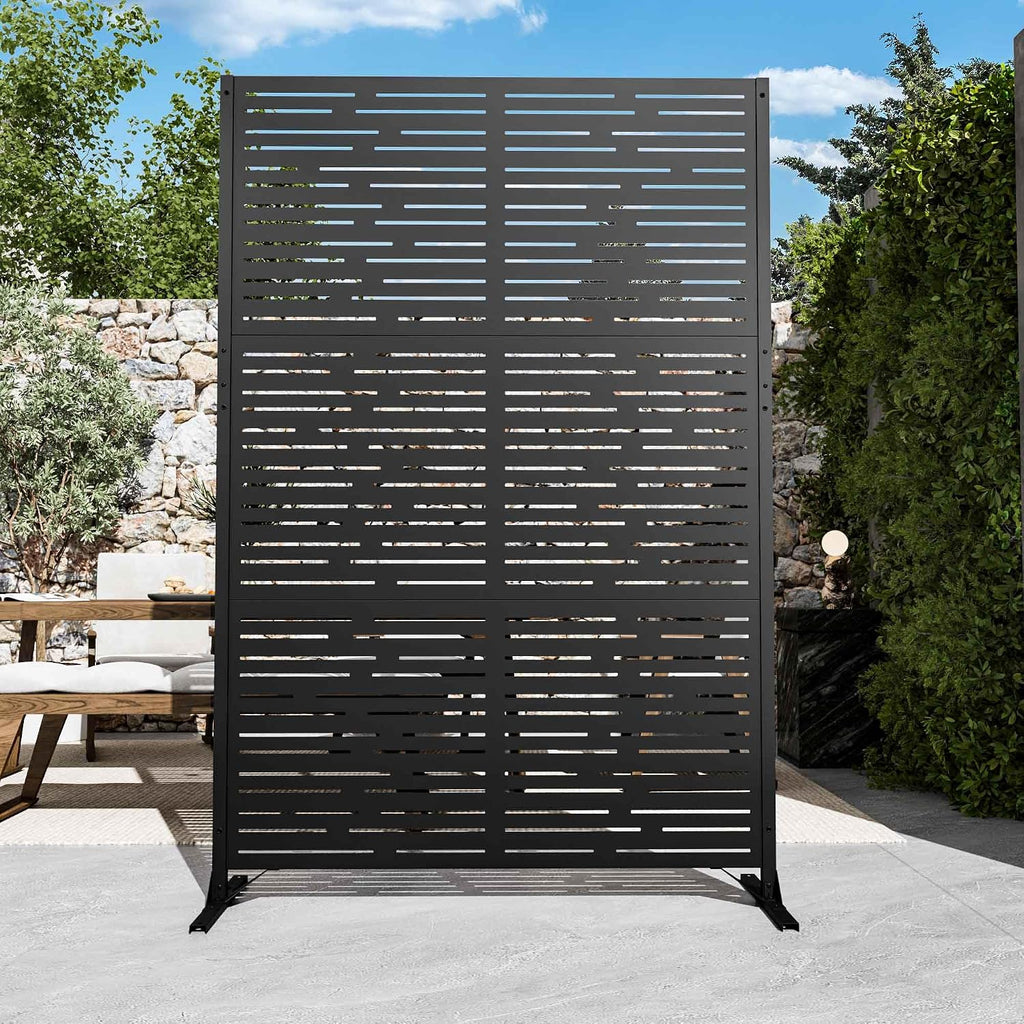 modern shade 4x6 ft metal privacy screen with, main product view