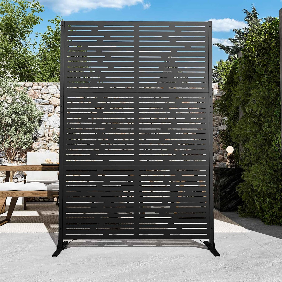 modern shade 4x6 ft metal privacy screen with, main product view
