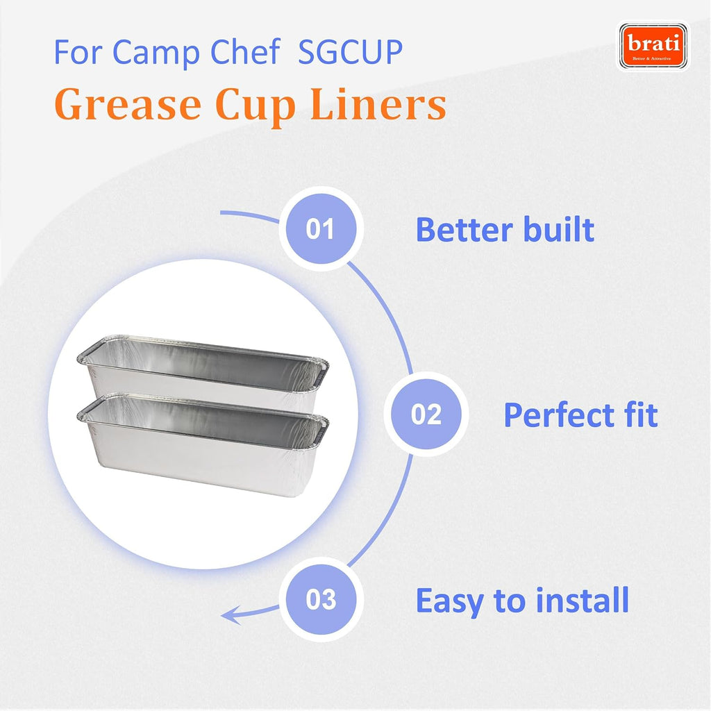 Disposable Grease Cup Liners for Camp Chef Professional Grease Cup, for SGCUP, FTG475, FTG600, FTG900 Accessories SGCUPF,30 Pack