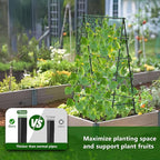 Garden Trellis for Climbing Plants, A-Shape Garden Plant Support Frame for Raised Bed Vegetables, Provides Support for Beans, Tomatoes and Cucumber, Black