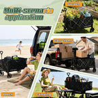 wagons carts foldable,collapsible wagon with wheels,450lbs heavy duty, view 9