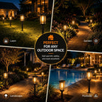 Tenmiro Solar Pathway Lights Outdoor 8 Pack, Bright Solar Garden Lights | IP65 Waterproof Shatterproof, Auto On/Off Landscape Lighting for Yard Lawn Patio Walkway Driveway Decor 3000K