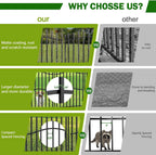 10 panels no dig decorative garden fence, close-up detail