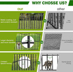 10 panels no dig decorative garden fence, close-up detail