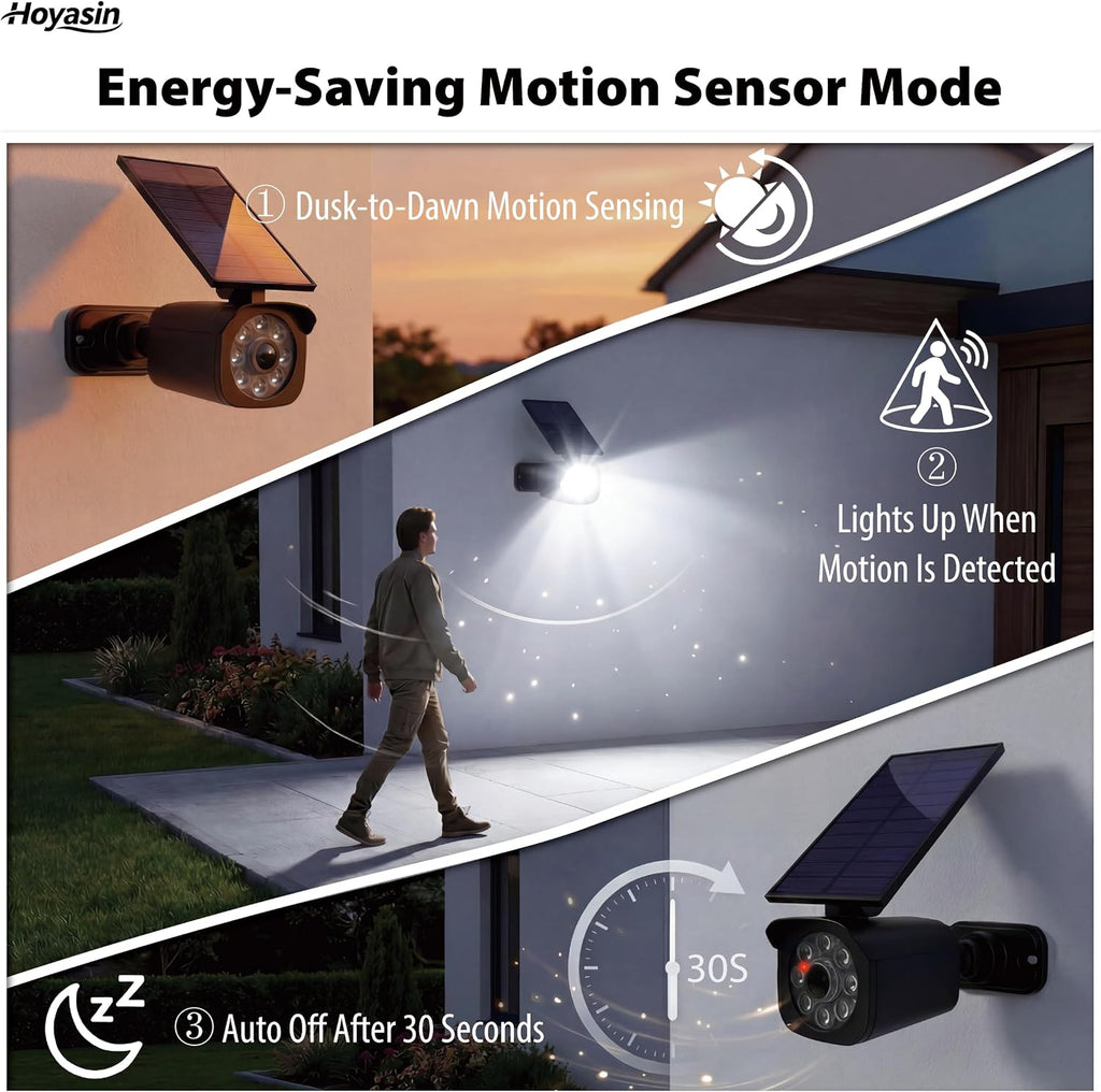 Solar Motion Light Outdoor, Solar Spotlight with Motion Sensor | IP67 Waterproof Solar Security Light, 360° Rotatable, Wall Mount or Ground Stake for Yard, Garden, Driveway (1 Pack, 1300LM)