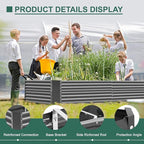 Land Guard 6×3×2 ft Galvanized Raised Garden Bed Kit, Galvanized Planter Raised Garden Boxes Outdoor, Large Metal Raised Garden Beds for Vegetables(Grey)…